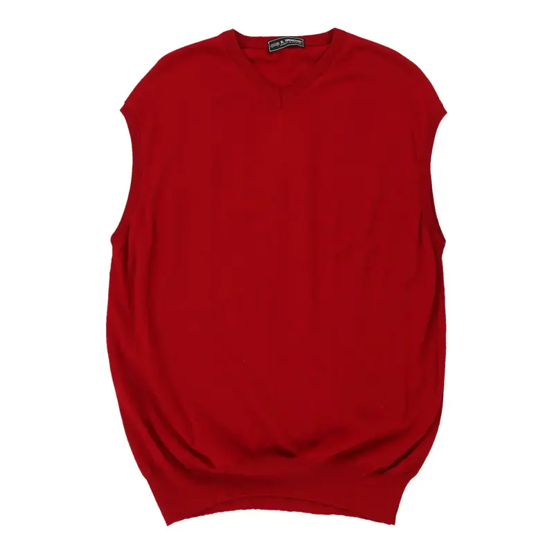 Il Granchio Sweater Vest - Large Red Cotton