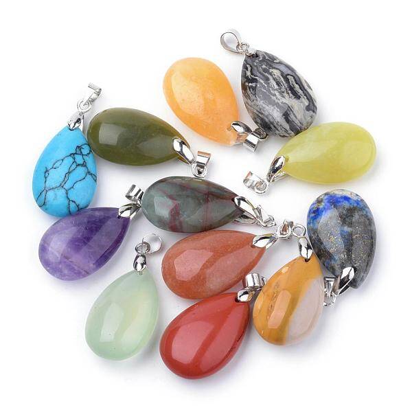 Natural & Synthetic Mixed Stone Pendants