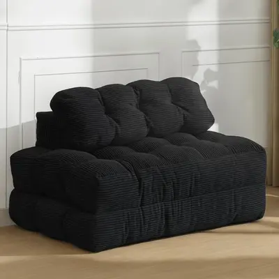 Garvee Folding Sofa Bed, 3-in-1 Convertible Sleeper Chair with Pillow, Double Futon Couch Bed with Back Support, Double-Size ...