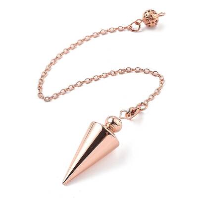 Brass Dowsing Pendulum Big Pointed Cone Pendants