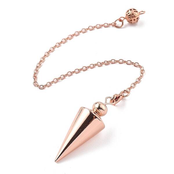 Brass Dowsing Pendulum Big Pointed Cone Pendants