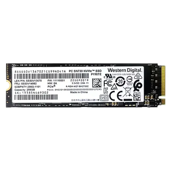 SDBPNTY-256G-1101 Western Digital SN730 Series 256GB TLC PCI Express 3.0 x4 NVMe M.2 2280 Internal Solid State Drive