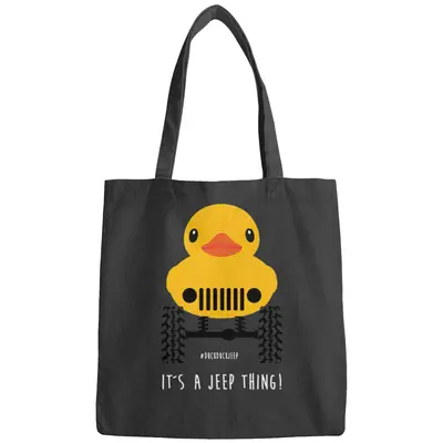 Cute Jeep Rubber Duck On Offroad Wheels Duckduck Bags