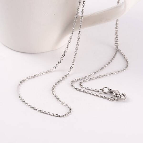 Tarnish Resistant 304 Stainless Steel Cable Chain Necklaces