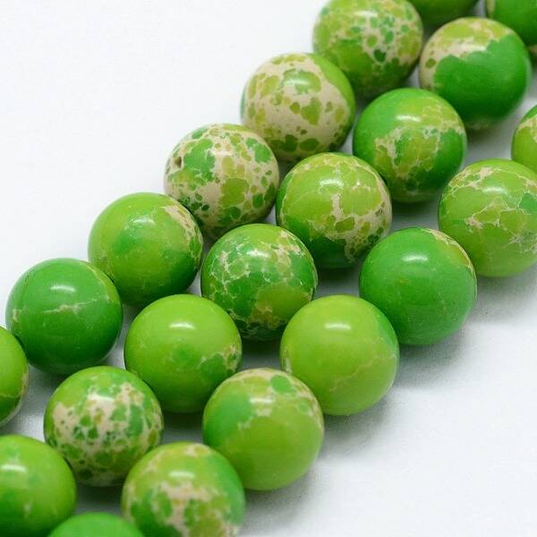 Synthetic Imperial Jasper Beads Strands