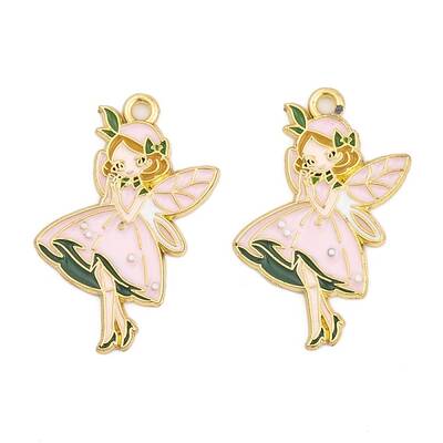Rack Plating Alloy Enamel Pendants