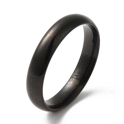 Ion Plating(IP) 304 Stainless Steel Flat Plain Band Rings