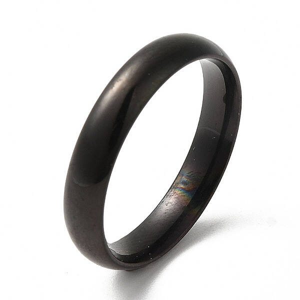 Ion Plating(IP) 304 Stainless Steel Flat Plain Band Rings