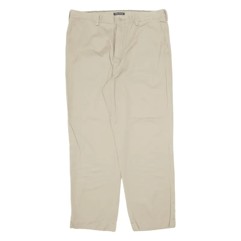 NAUTICA Trousers Beige Regular Straight Mens W36 L30