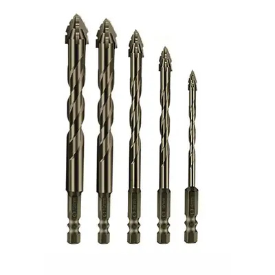High-hardness Sawtooth Eccentric Drill Bit Set, Power Metal-Tool Accessories for Tile, Ceramic, Glass, Marble, Concrete, Stai...