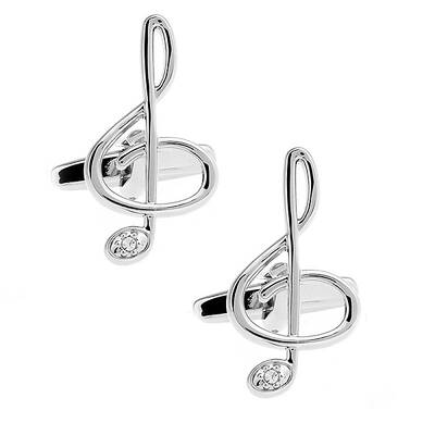 Brass with Glass Rhinestone Cufflinks