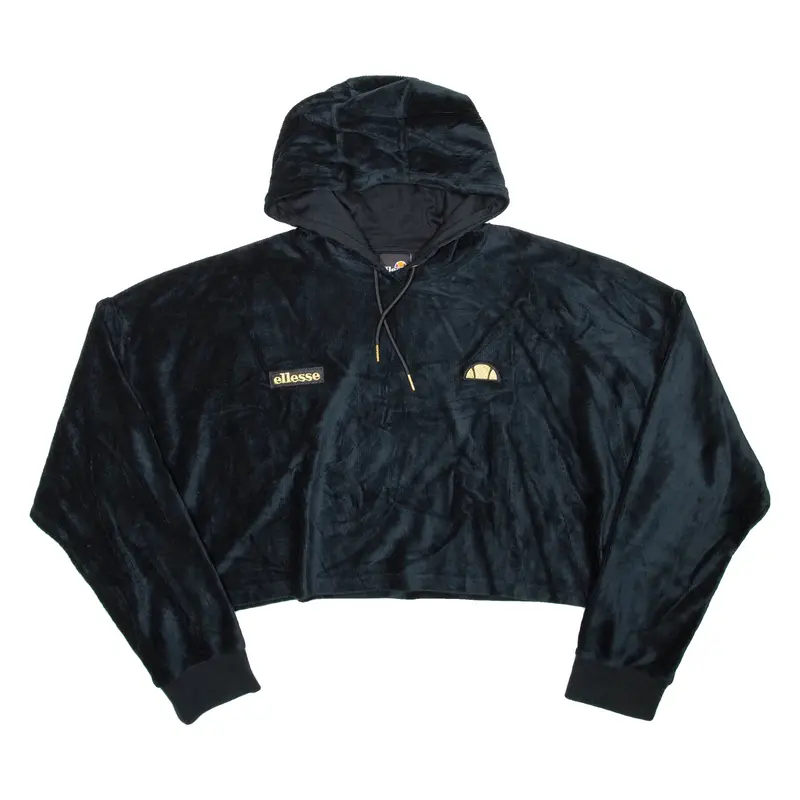 ELLESSE Cropped Womens Black Hoodie XL