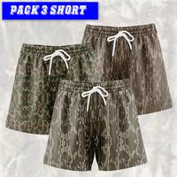 Pack 3 Camo Shorts With 5 Inch Inseam, Perfect for the Gym, Basketball Camo Mesh Short, Gift for him, Gift For Her, Gym Gift