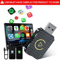 Wireless CarPlay Adapter, 2-in-1 Plug & Play Wireless Carplay and Android Auto Adapter, Converts Wired to Wireless CarPlay, N...