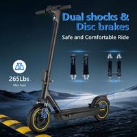 【F】AOVOPRO  ladped  Esmax High-Speed Electric Scooter 10；Solid Tires, 500W motor with front and rear dual shock absorpt...