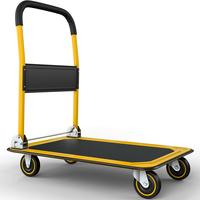 Upgraded Foldable Push Cart Dolly | 330 660 Pound Capacity Moving Platform | Heavy Duty Space Saving Collapsible | Swivel Pus...