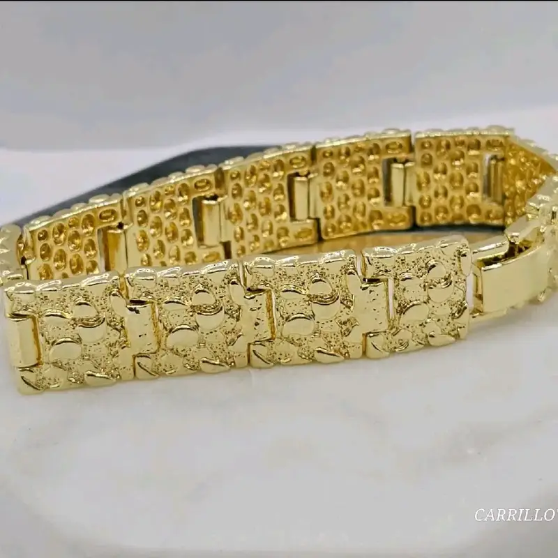 BRACELET  gold plated 15MM 7 and 8inches yours inches no fade no tarnish just don't take long showers with them gold over s...