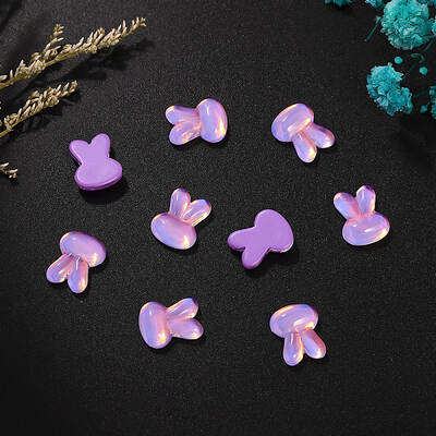 Rabbit Head Glass Cabochons