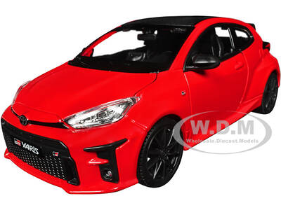 2021 Toyota GR Yaris Red with Carbon Top Special Edition Series 1/24 Diecast Model Car by Maisto