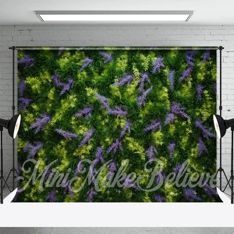 Vibrant Lavender Greenery Plants Spring Backdrop - Aperturee