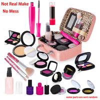 Colorful Portable Pretend Play Makeup Toy, 20pcs/set Including Pressed Powder, Puff, Lipstick, Mascara, Eyeshadow, Nail Pol...