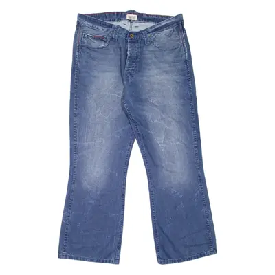 HILFIGER DENIM Ronan Mens Jeans Blue Regular Bootcut Stone Wash W36 L30