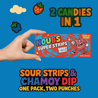 Noubs Super Sour Strips + Chamoy Dip Snack Candy Sweet Bonbon
