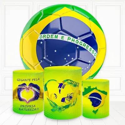 Aperturee Football And Nature Round Birthday Backdrop Kit For Boy | Round Birthday Backdrop Cover | Circle Party Backdrop | R...