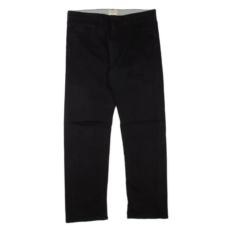 DOCKERS Mens Trousers Black Regular Straight W32 L30