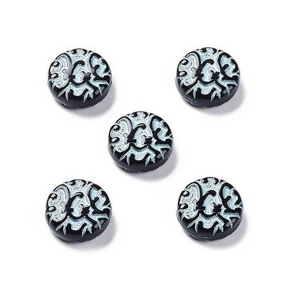 Black Opaque Acrylic Beads