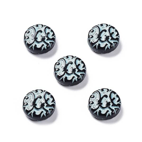 Black Opaque Acrylic Beads