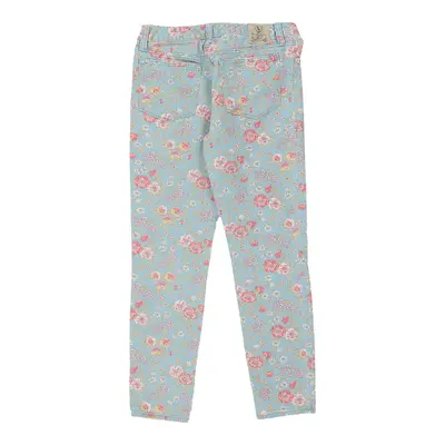 Age 14 Ralph Lauren Floral Jeans - 30W 26L Blue Cotton