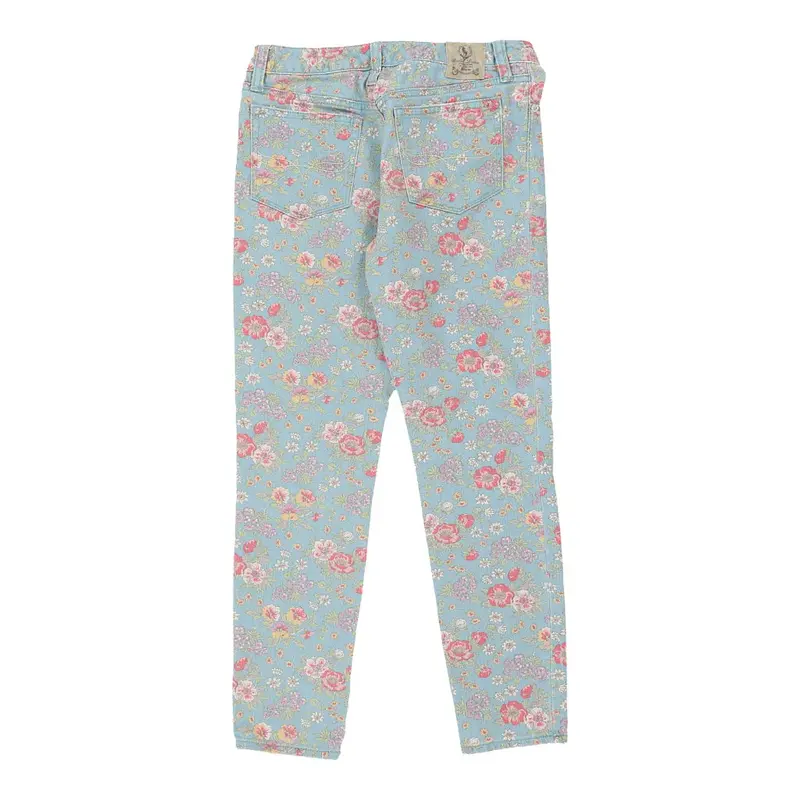 Age 14 Ralph Lauren Floral Jeans - 30W 26L Blue Cotton