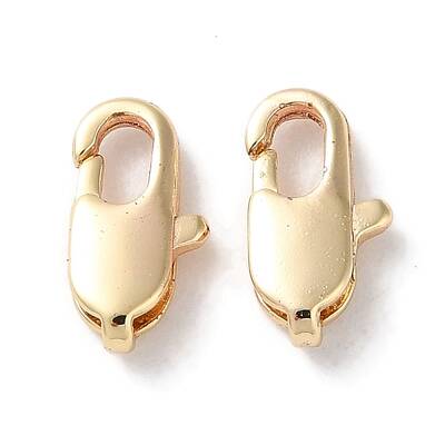 Rack Plating Brass Lobster Claw Clasps