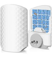 2-Pack Indoor Fly Trap with 8 Refills – Plug-in UV Bug Light Trap for Fruit Flies, Gnats, Moths & Houseflies – Silent Ins...