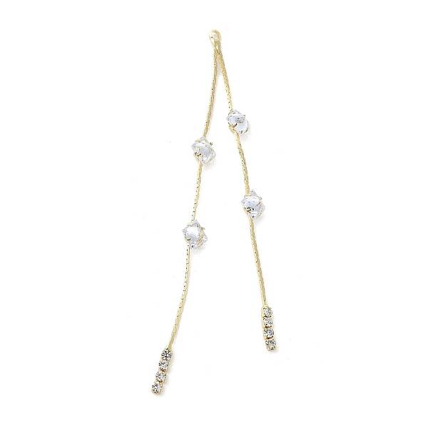 Brass Micro Pave Cubic Zirconia Big Pendants