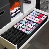 24 Grid Foldable Underwear Storage Box, 1 Count Cabinet Drawer Underwear Storage Box, Multifunctional Storage Box for Home Be...