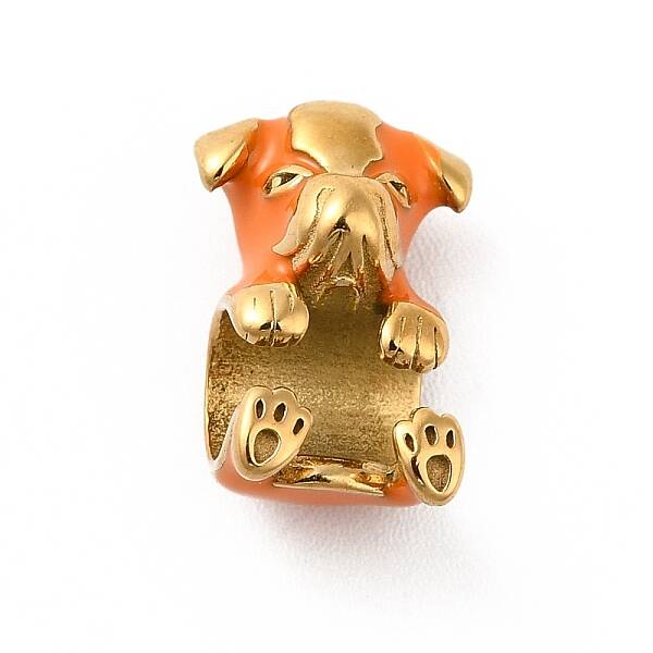 Ion Plating(IP) 304 Stainless Steel Enamel European Beads
