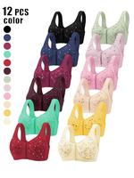 【Plus Size】women's Floral Print Wireless Bra, Casual Comfortable Breathable Bra for Daily Wear, Women's Lingerie for All ...