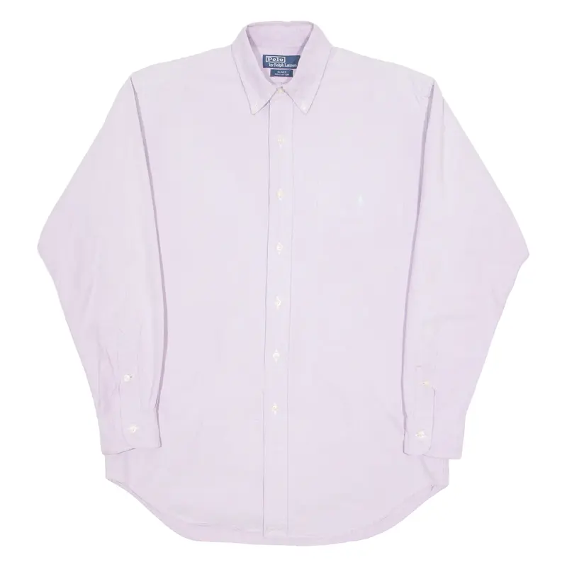 POLO RALPH LAUREN Blake Mens Plain Shirt Pink Long Sleeve S