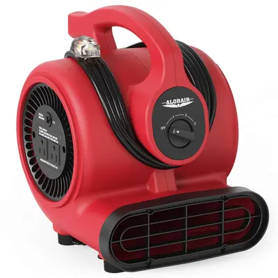 AlorAir® Wholesale Pack GF600A Air Mover with 3 Speeds, 5 Angles for Floor Drying Blower Fan - Red