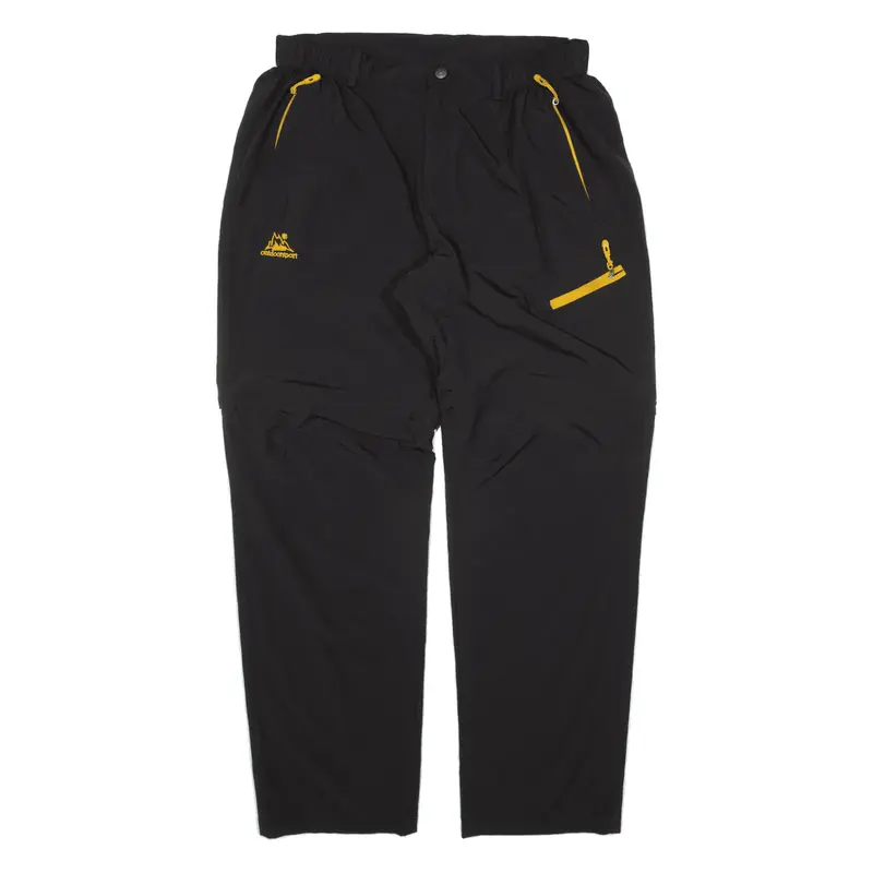 OUTDOOR SPORT Cargo Zip-off Trousers Black Loose Straight Mens W33 L31