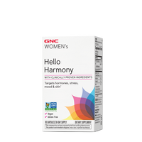 GNC Women's Hello Harmony, Hormonal, Stress, Mood and Skin Support, 90 Count,  Healthcare Supplement,  Edible