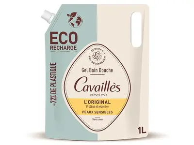 Cavaillès Bath and Shower Gel - L'Original - Sensitive Skin 1 L - ECO-RECHARGE