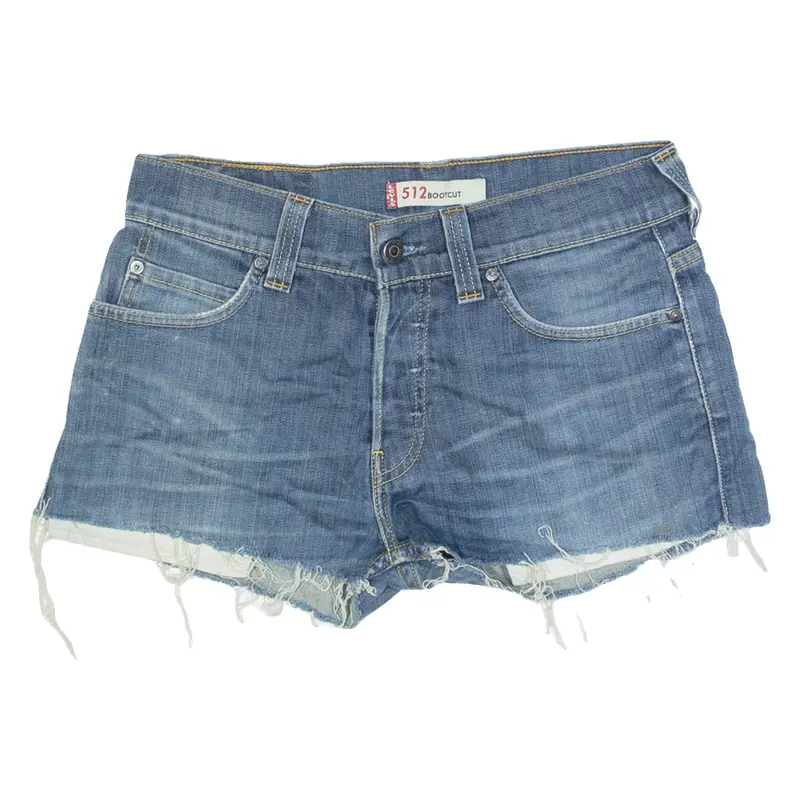 LEVI'S 512 Cut Off Womens Denim Shorts Blue M W32