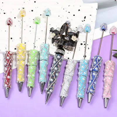 【P200】Rhinestone chain small love bead pen