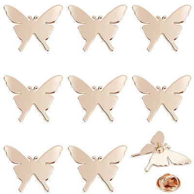 10 Sets Alloy Butterfly Lapel Pin Brooch