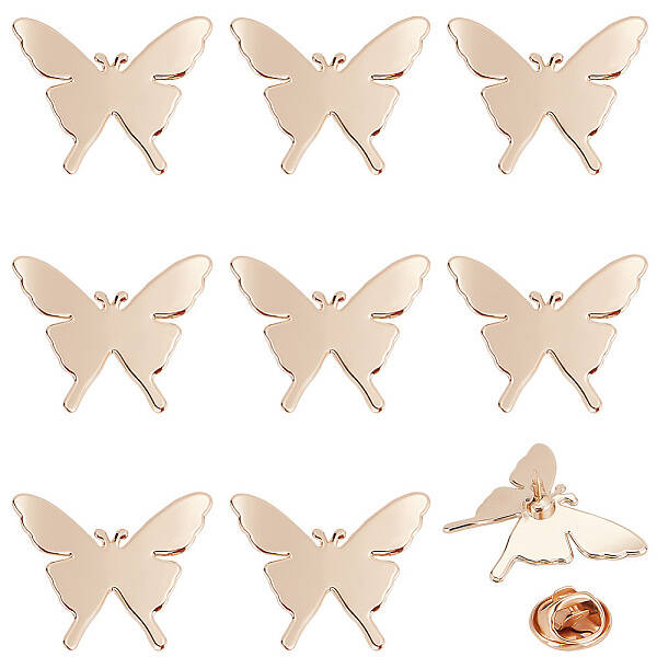 10 Sets Alloy Butterfly Lapel Pin Brooch