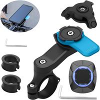 Motorcycle Phone Mount, Anti-shake Fork Stem Bike Cell Phone Holder with Vibration Dampener, 360° Rotation Bicycle Handlebar...