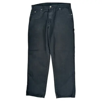 Dickies Carpenter Trousers - 36″ Waist Black Cotton